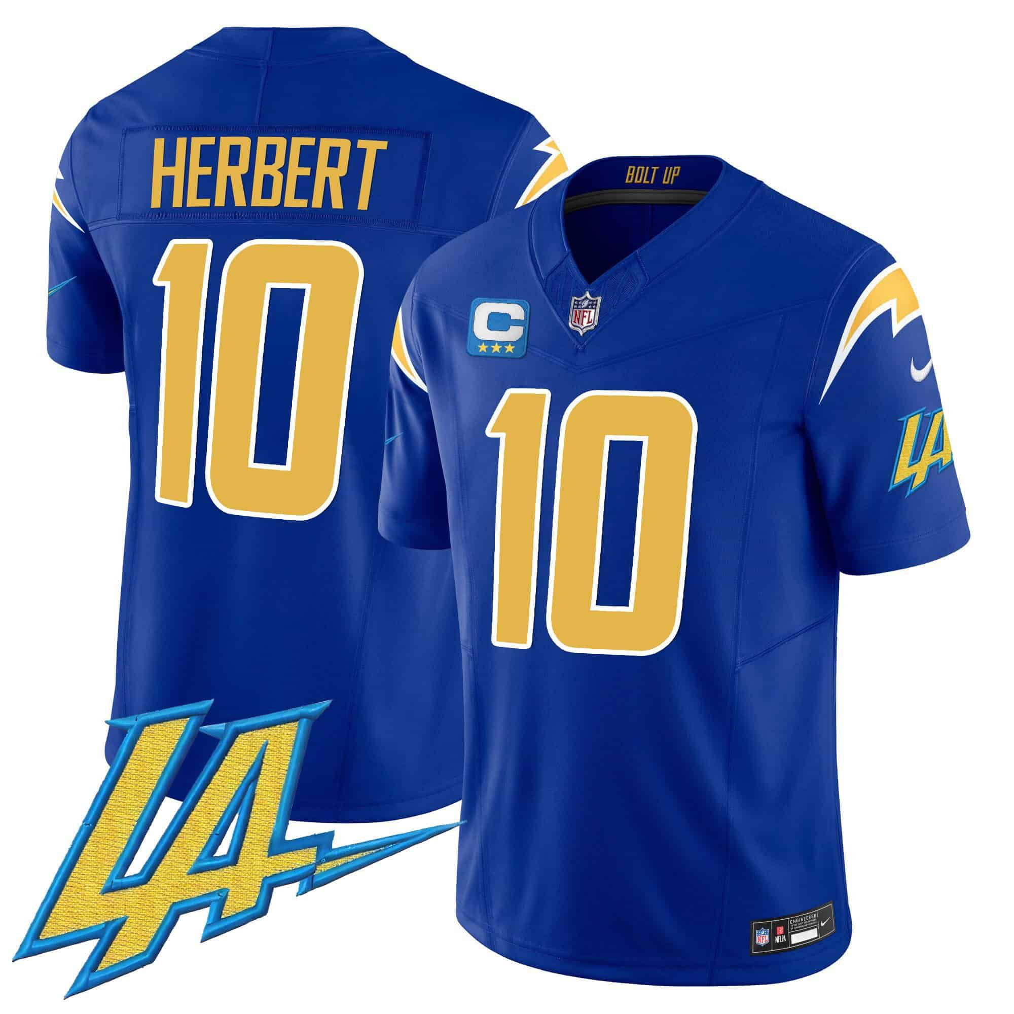 Men Los Angeles Chargers #10 Herbert Blue 2024 Nike Vapor Limited NFL Jersey->indianapolis colts->NFL Jersey